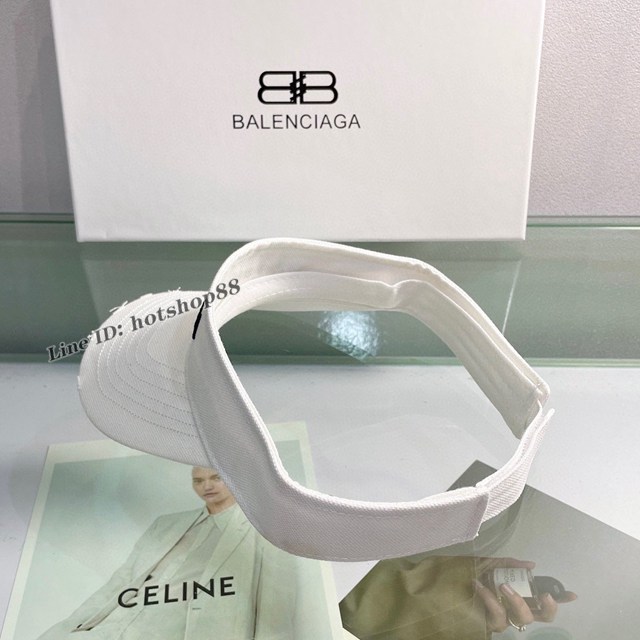 Balenciaga專櫃新款夏季空頂帽 巴黎世家跑步遮陽防曬空頂帽 mmyj3197